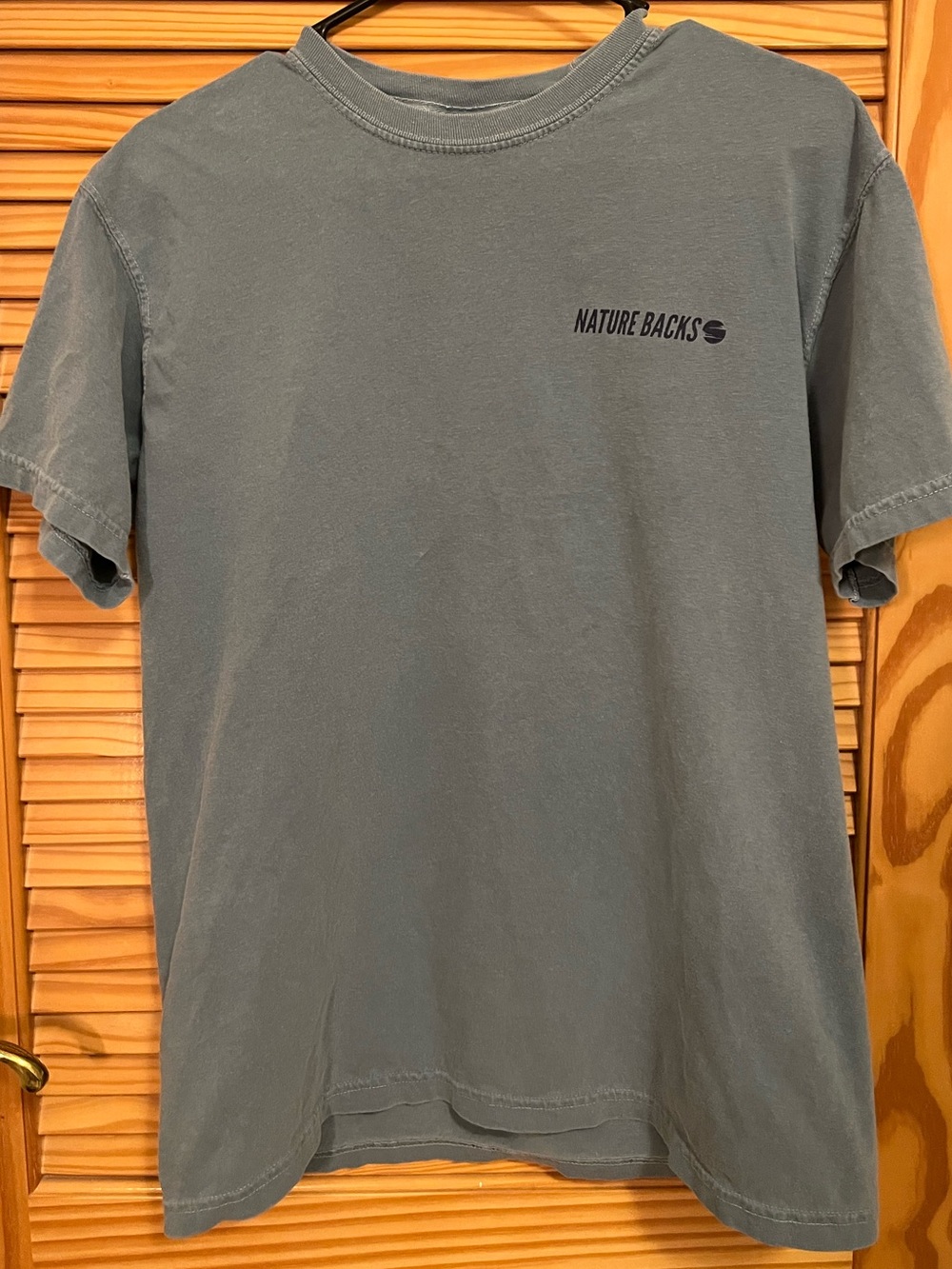 Nature Backs Comfort Colors Men's Short Sleeve T-Shirt — Slate Blue